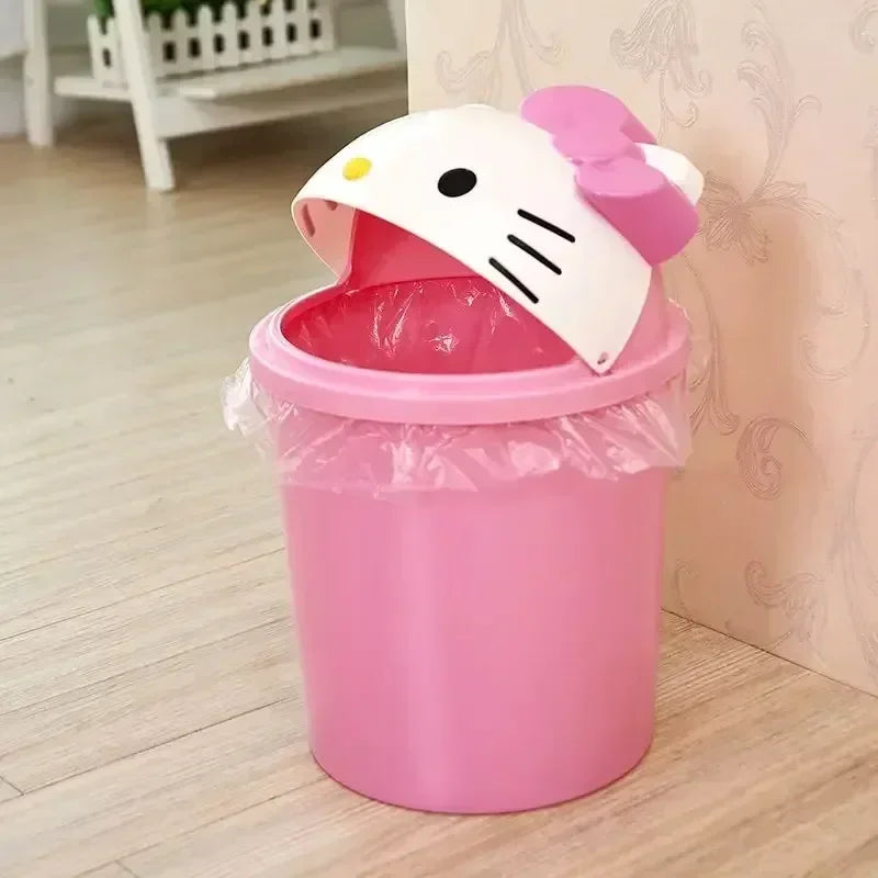 New Sanrio Hello Kitty Kawaii Dustbin – Trash Can for Living Room, Bedroom & Toilet