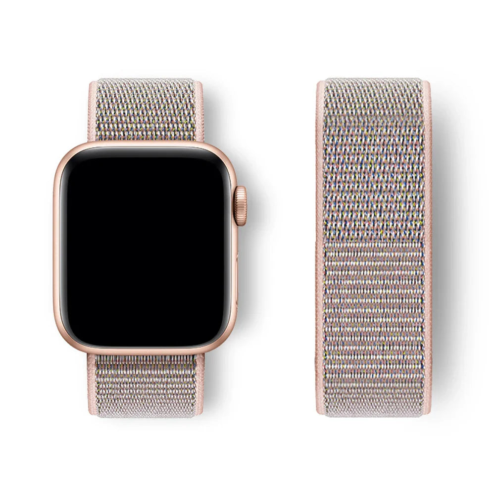 Sport Loop Strap for Apple Watch Band 40mm–49mm – Compatible with Series 3–10, SE & Ultra Adjustable Bracelet