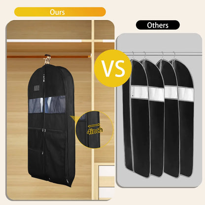 Travel Garment Bags for Men — Hanging Clothes Storage with Double-Sided Zipper & Large Mesh Pockets, Monogrammed