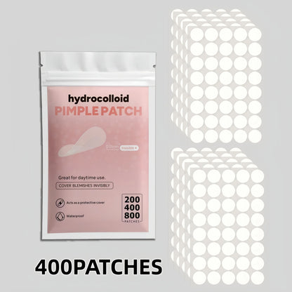 Invisible Clear Pimple Patch Set 200/400/800pcs – Hydrocolloid Acne Stickers for Deep Cleansing, Mixed Sizes, Skin-Friendly Treatment