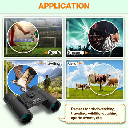 3000x22 Powerful Binoculars: Long-Range Folding Mini Telescope with BAK4 FMC Optics - Ideal for Hunting, Sports, Outdoor Camping, Travel