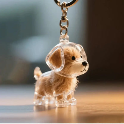Cute Dog Hair Storage Pendant Keychain – Couple Bag Charm, Car Keychain Jewelry, Souvenir Gift & Decoration Accessory