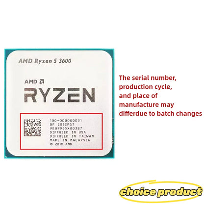 AMD Ryzen 5 3600 – 3.6GHz 6-Core 12-Thread LGA AM4 CPU Processor