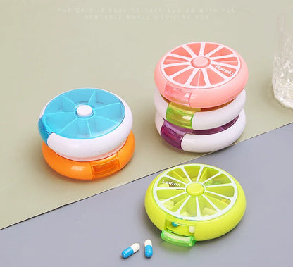 Mini Portable 7-Day Pill Box – Small Travel Vitamin & Medicine Organizer with 7 Grids for Tablets & Fish Oils