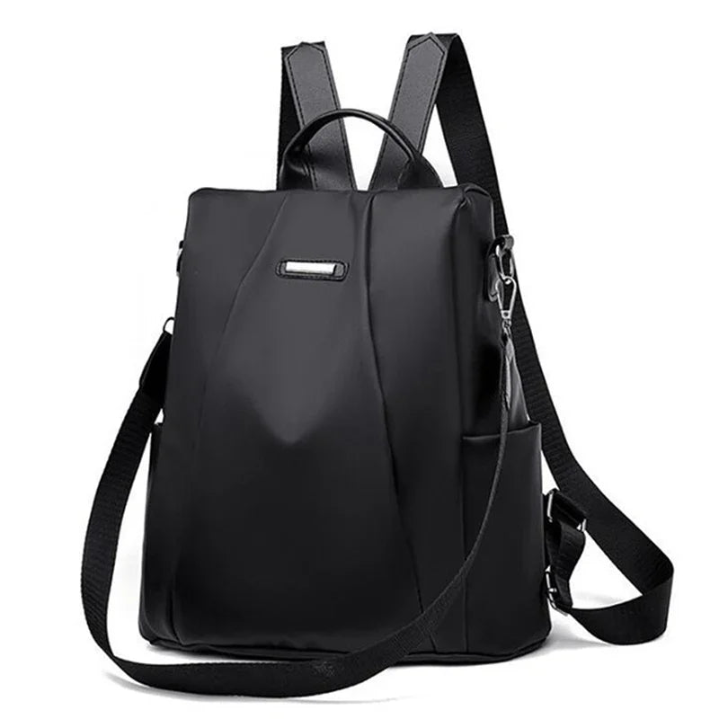 Multi-Functional Women's Nylon Backpack - Waterproof, Lightweight, Large Capacity with Detachable Shoulder Strap