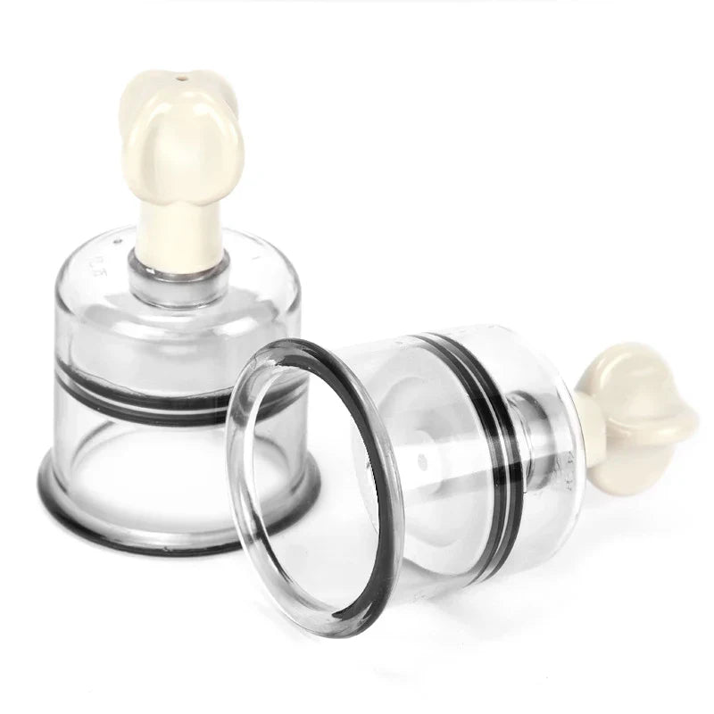 Rotating Handle Suction Cupping Set – 4 Sizes Twist Vacuum Cups for Nipple Enhancement & Anti-Cellulite Massage