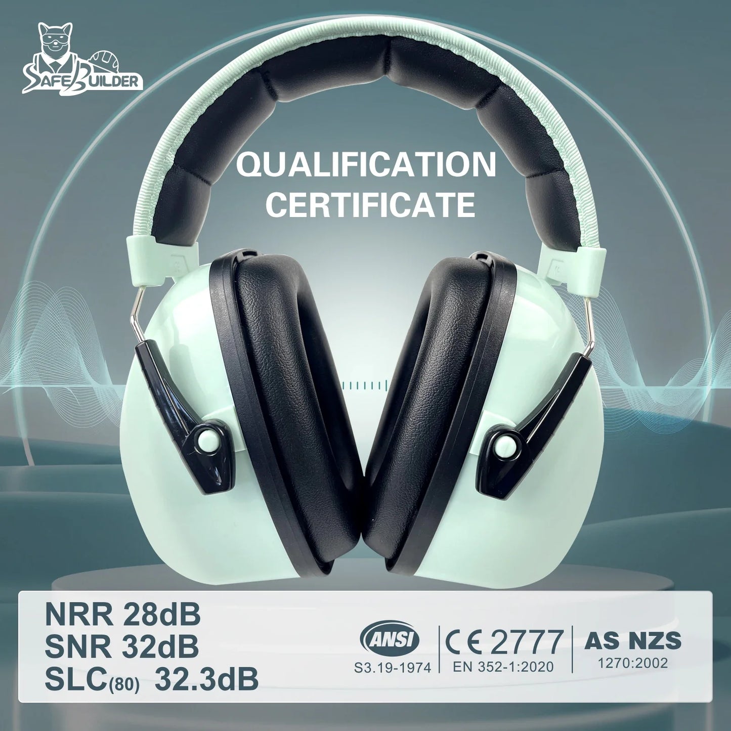 Adjustable Noise Reduction Ear Muffs NRR 28dB – SK-06P Hearing Protection Ear Defenders for Work, Mowing & Industrial Use