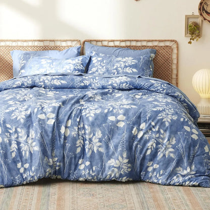 Bedsure 7-Piece Floral Comforter Set – Reversible Botanical Bedding with Sheets, Pillowcases & Shams