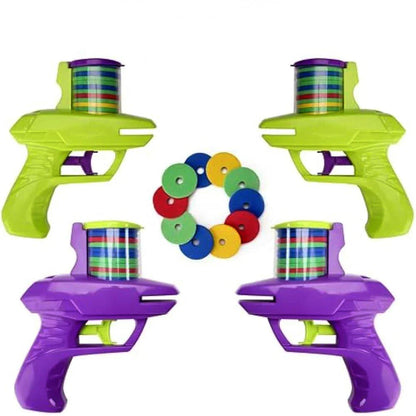Kids Foam Disc Gun Toy – Outdoor Flying Disc Shooting Launcher for Parent-Child Interactive Play