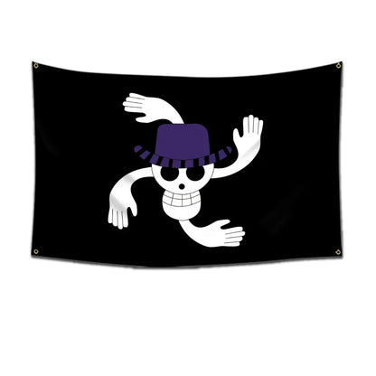 One Piece Pirate Skull Flag – Luffy Straw Hat Pirates Wall Decor & Banner for Kids' Bedroom, Gift