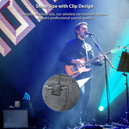 Btuty 2.4GHz Wireless Earphone Monitor System – Rechargeable Transmitter & Receiver with Lossless Digital Transmission