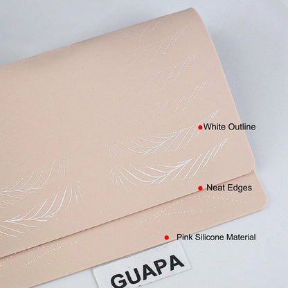 Silicone Practice Skin for Permanent Makeup — Double-Sided Latex Sheet with Brows Design for Hair Stroke Training