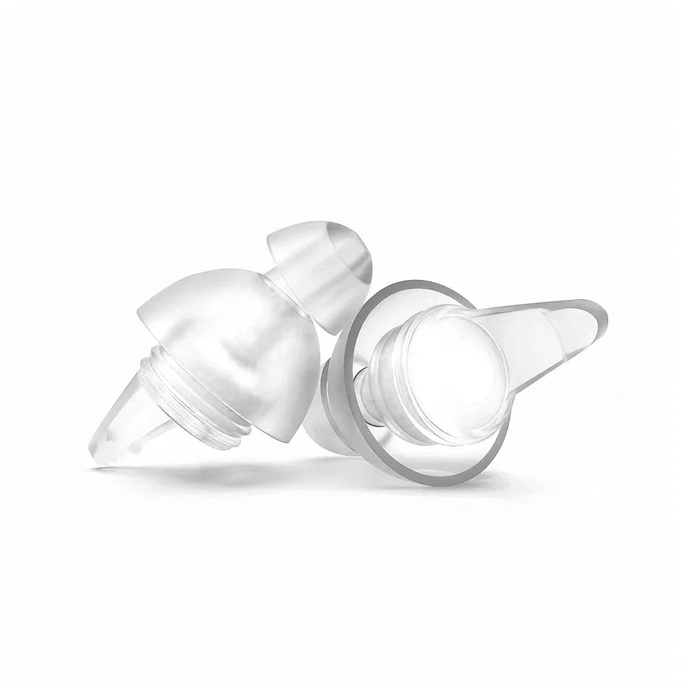 HUAK High Fidelity Silicone Ear Plugs - Reusable Noise Reduction for Sleep, Study, Work, Music, Motorcycle & Swimming