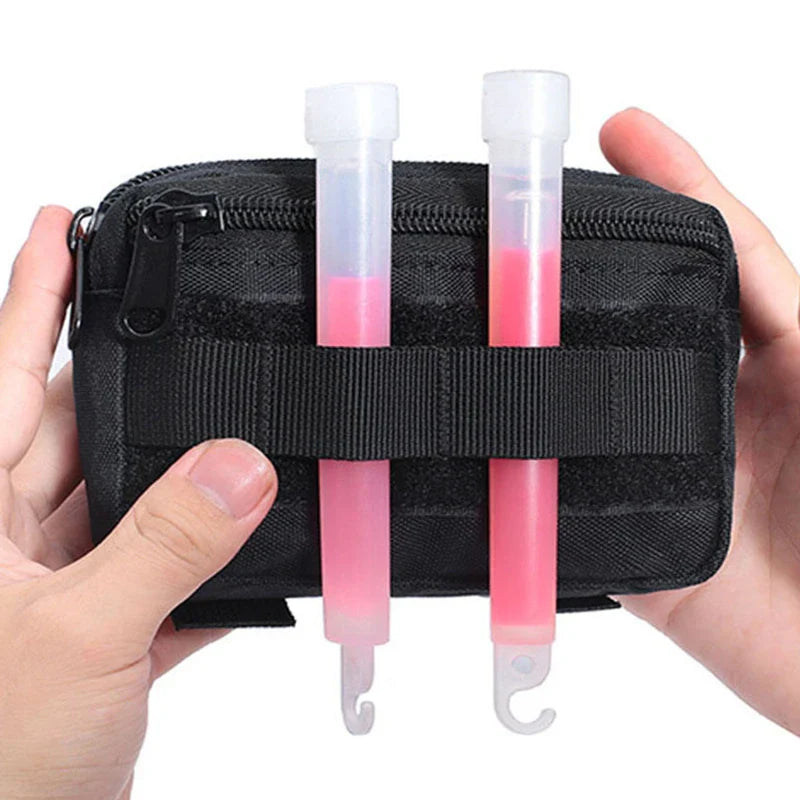 Double Layer EDC Pack - Men's Tactical MOLLE Waist Belt Hip Pouch, Oxford Fanny Pack for Camping and Hunting Accessories