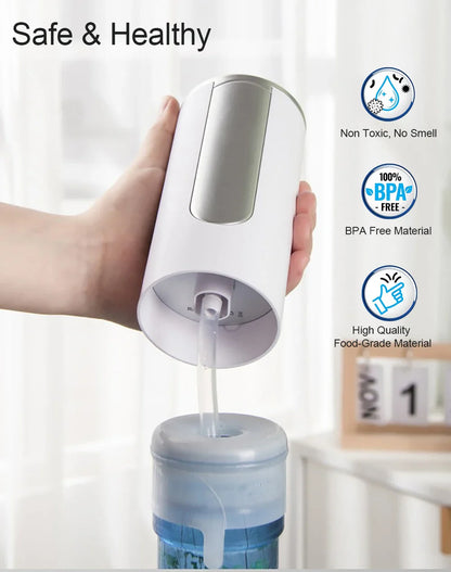 Electric Foldable Water Pump — Automatic Rechargeable Dispenser for 19L Gallon Bottles, Desktop Drinking Water Pump