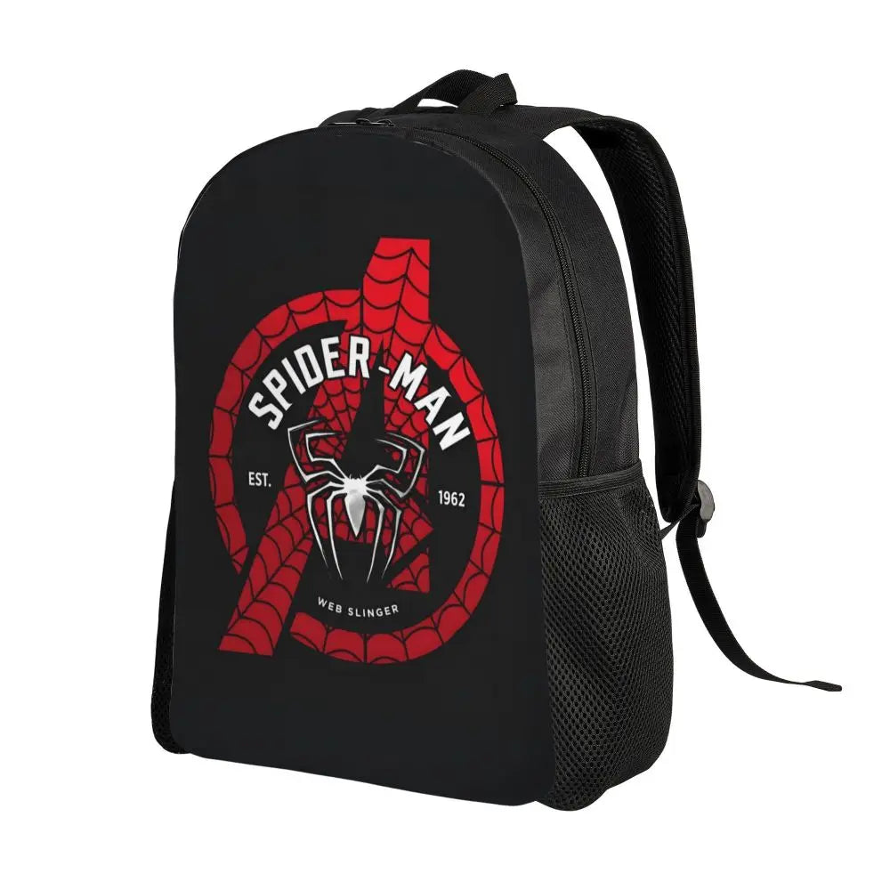 Custom Spider-Man Web Backpack – Water-Resistant School & College Bag for Men and Women