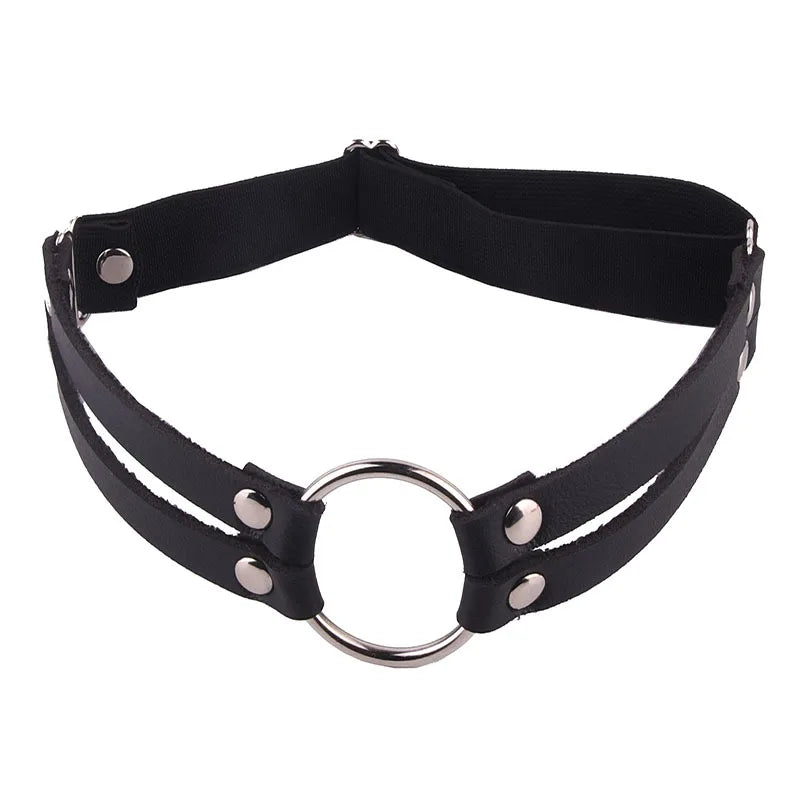 Sexy Elastic Heart Harness Garter Belt – Fashion Goth Bondage Leather Thigh Lingerie for Stockings