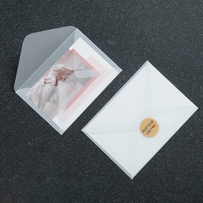 50 Pcs Blank Translucent Envelopes – for Invitations, Postcards, Gift Boxes, Wedding & Business Letters