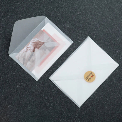 50 Pcs Blank Translucent Envelopes – for Invitations, Postcards, Gift Boxes, Wedding & Business Letters