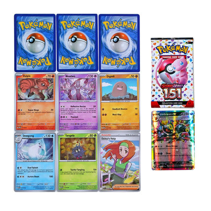 Pokemon V10 Booster Bundle - Destined Rivals, Prismatic Evolutions, Scarlet & Violet 151 English Trading Cards Gift Set