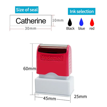Custom Teacher Name Signature Stamp - Self-Inking Calligraphy Personalized Letter Stamp for School, Students, and Children