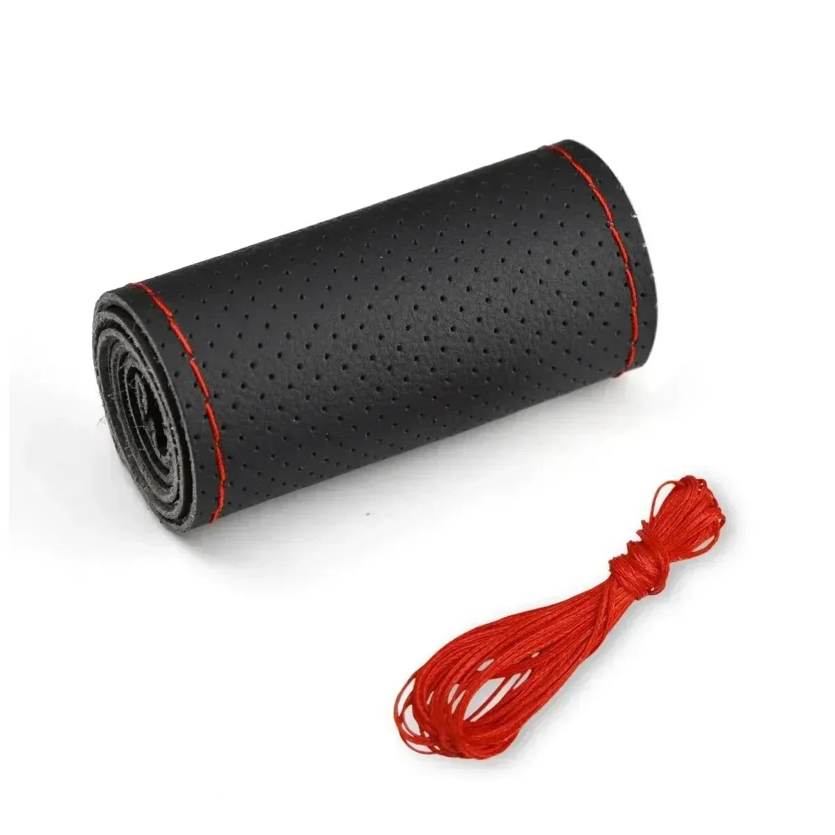 DIY Leather Steering Wheel Cover Kit - Needle & Thread Braided Car Interior Accessory
