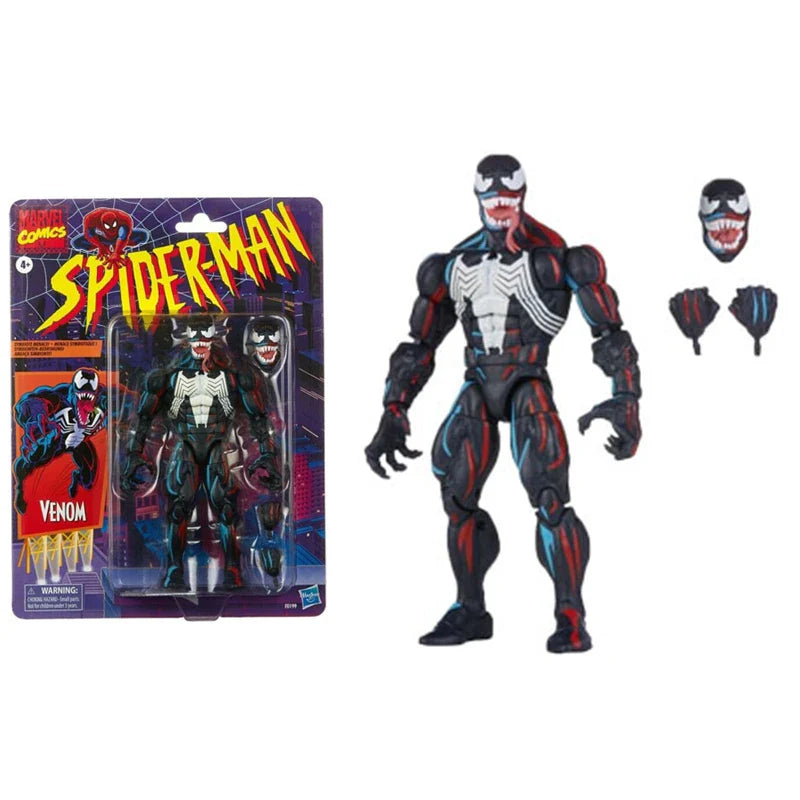 Hasbro Spider-Man 2099 Miguel O’Hara Action Figure — Legends Venom & Deadpool, Change Face Statue Model Doll Toy Gift for Kids