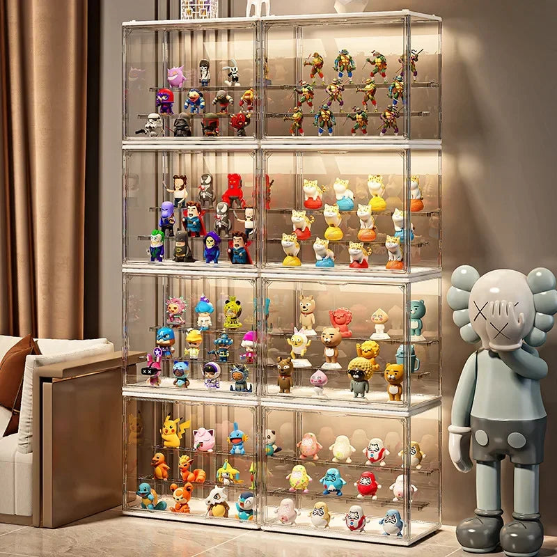Three-Layer Acrylic Display Rack — Transparent Ladder Organizer for Anime Figures, Car Models, Blind Boxes & Jewelry Sorting