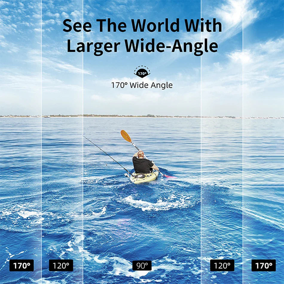 AUSEK S81TRW 5K Action Camera – 4K60FPS, 48MP, EIS, 5X Zoom, 1080P Webcam, Wi-Fi Vlog Sports Cam with Remote & Optional Filters