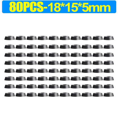 8/80pcs Rubber Furniture Pads - Non-Slip Floor Protectors & Chair Leg Bumper Gaskets for Tables and Cutting Boards