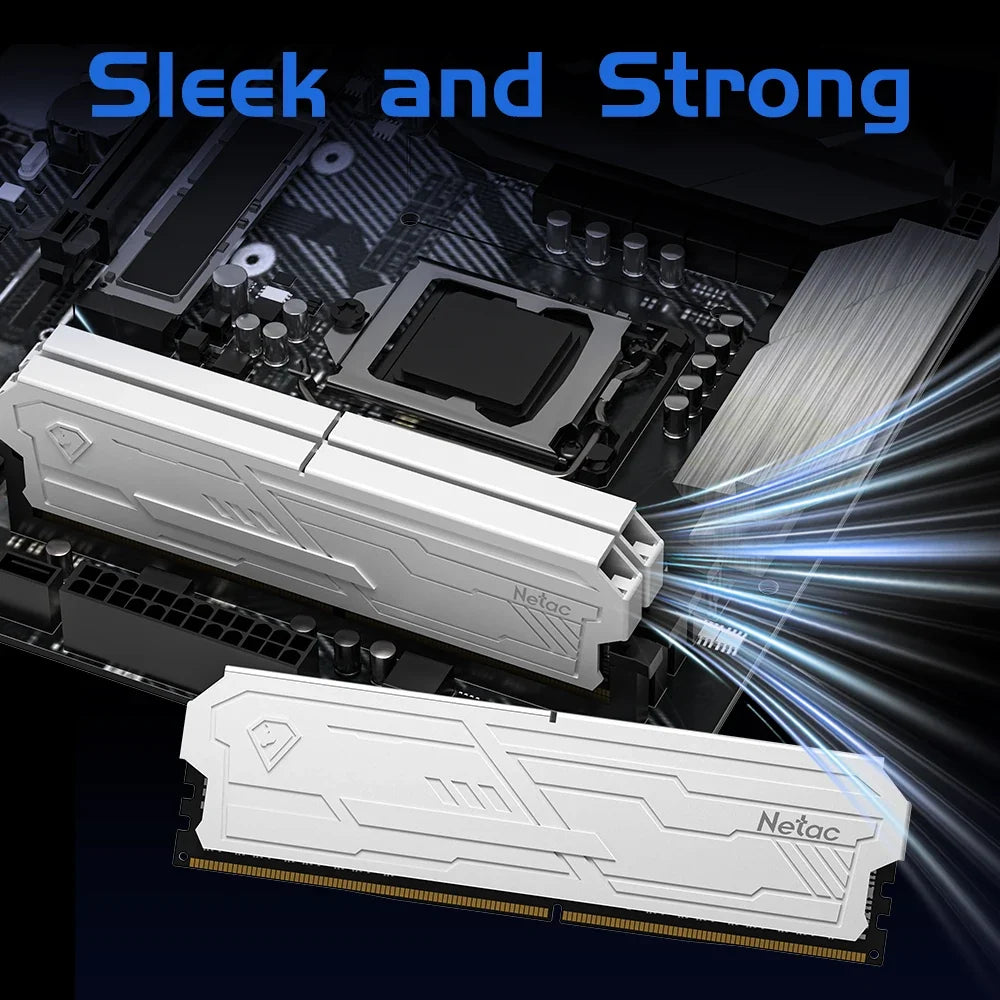Netac DDR4 Desktop RAM - 3200/3600MHz UDIMM Memory with Aluminum Heatsink & XMP 2.0