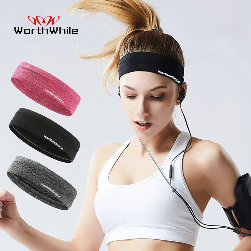 WorthWhile Sports Headband – Anti-Slip Breathable Sweatband for Men & Women, Gym, Yoga, Basketball, Volleyball & Fitness Training