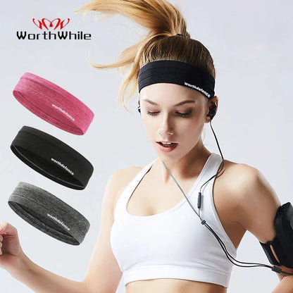 WorthWhile Sports Headband – Anti-Slip Breathable Sweatband for Men & Women, Gym, Yoga, Basketball, Volleyball & Fitness Training