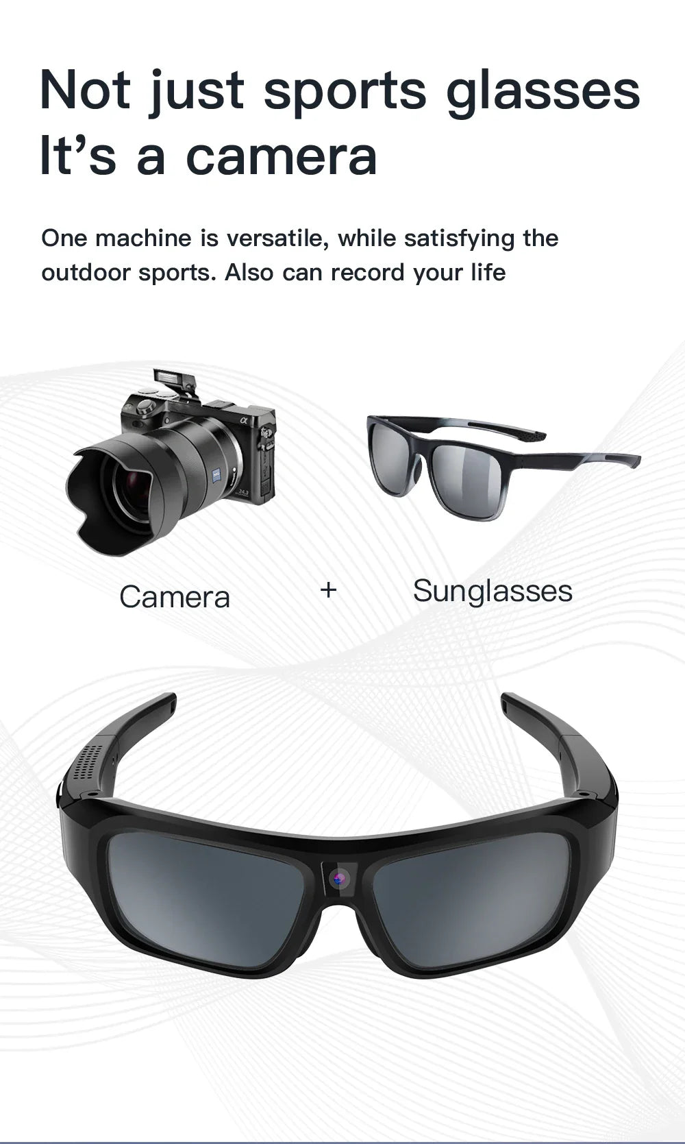 4K HD Smart Glasses Camera — Eyewear Camcorder for Driving, Cycling & Outdoor Video Recording