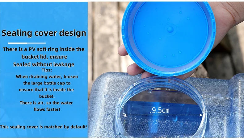 10/15L Food-Grade Water Storage Tank — Durable Car & Camping Container with Faucet and Cover