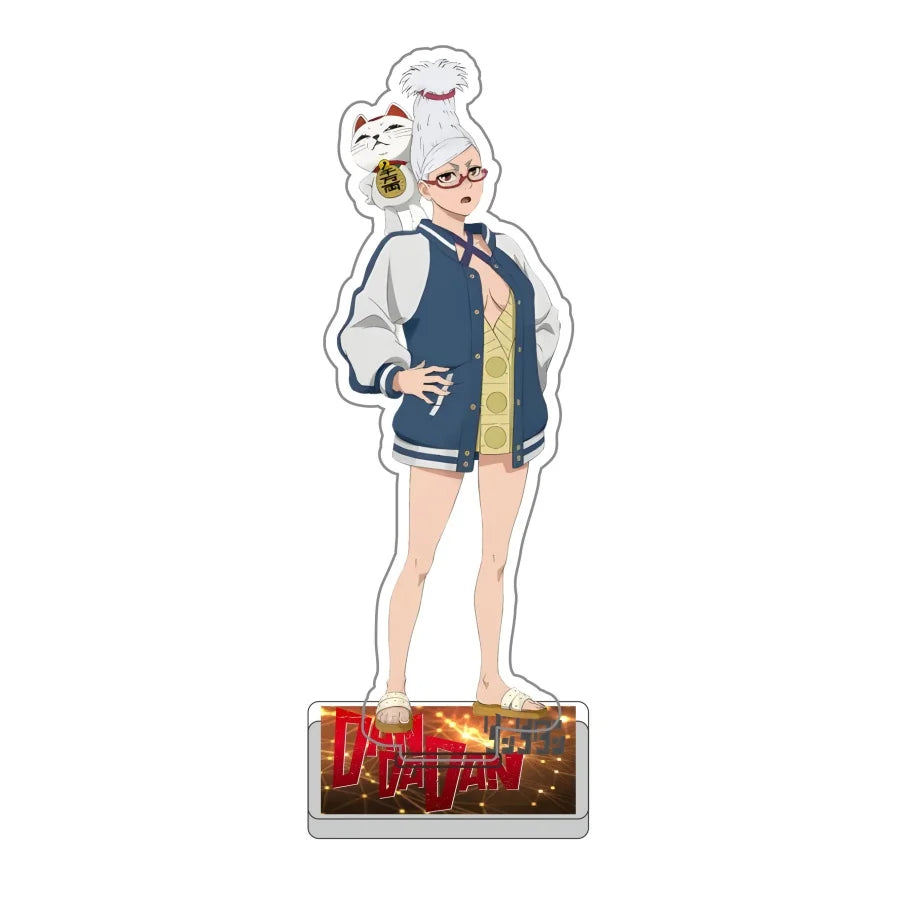 Anime Dandadan Momo Acrylic Keychain Stand – 15cm Cosplay Figure Display Plate for Bag Decoration, Fan Gift & Collectible Ornament