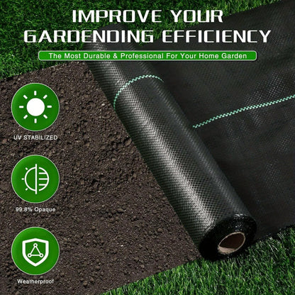 Heavy-Duty Garden Weed Barrier Fabric – Polypropylene Landscape Mat for Road & Gardening Ground Protection