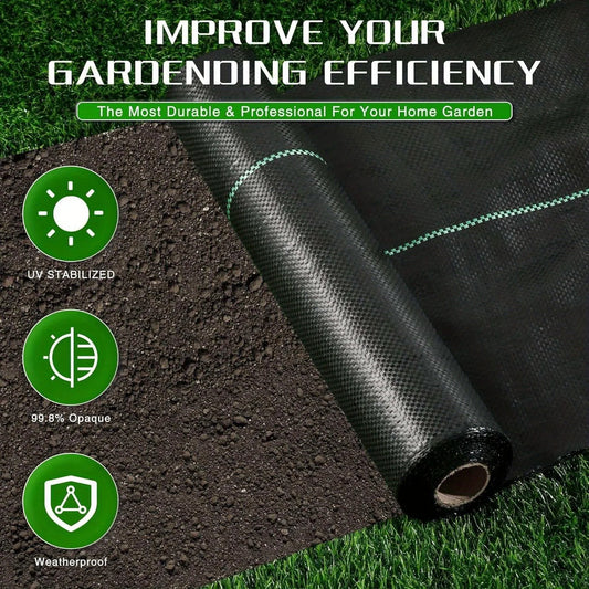 Heavy-Duty Garden Weed Barrier Fabric – Polypropylene Landscape Mat for Road & Gardening Ground Protection