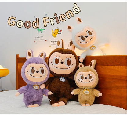60cm Labubu Cute Rabbit Ragdoll Plush Toy – Soft Mink Fur Cartoon Pillow for Kids Christmas Gift