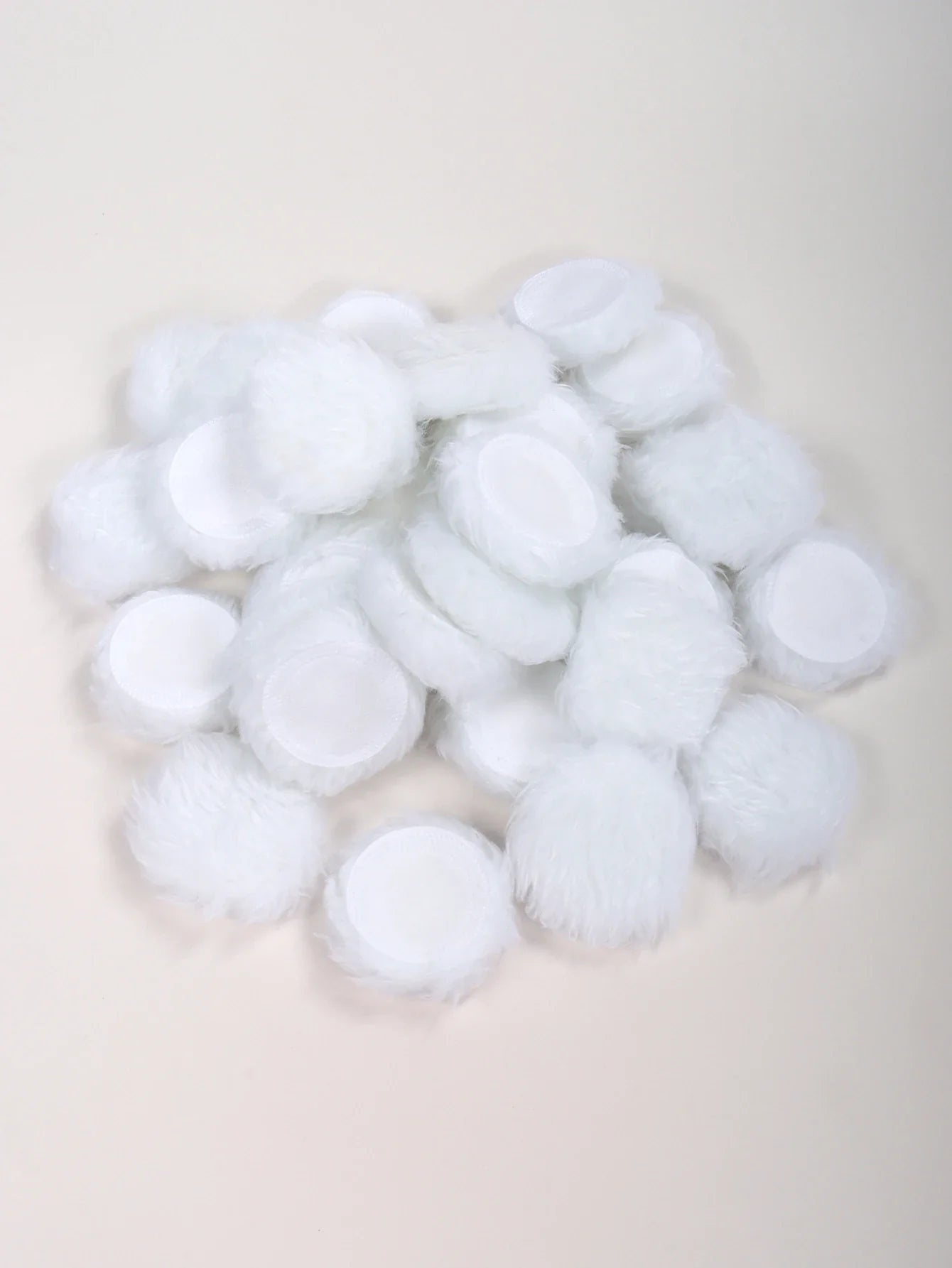 2/5/10/20PCS White Round Powder Puffs – Portable High-Grade Makeup Applicators for Base & Setting
