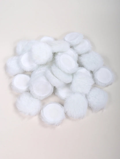 2/5/10/20PCS White Round Powder Puffs – Portable High-Grade Makeup Applicators for Base & Setting