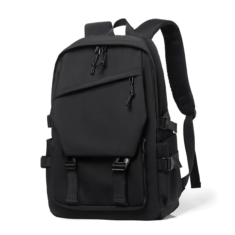 15 Inch Polyester Waterproof Men’s Backpack – Simple, Fashionable Student & Couple Computer Bag