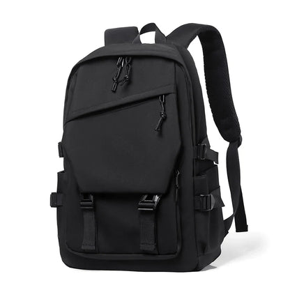15 Inch Polyester Waterproof Men’s Backpack – Simple, Fashionable Student & Couple Computer Bag