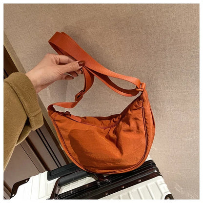 Casual Nylon Hobo Crossbody Bag for Women – Shoulder, Half Moon, Tote Travel Shopper & Purses