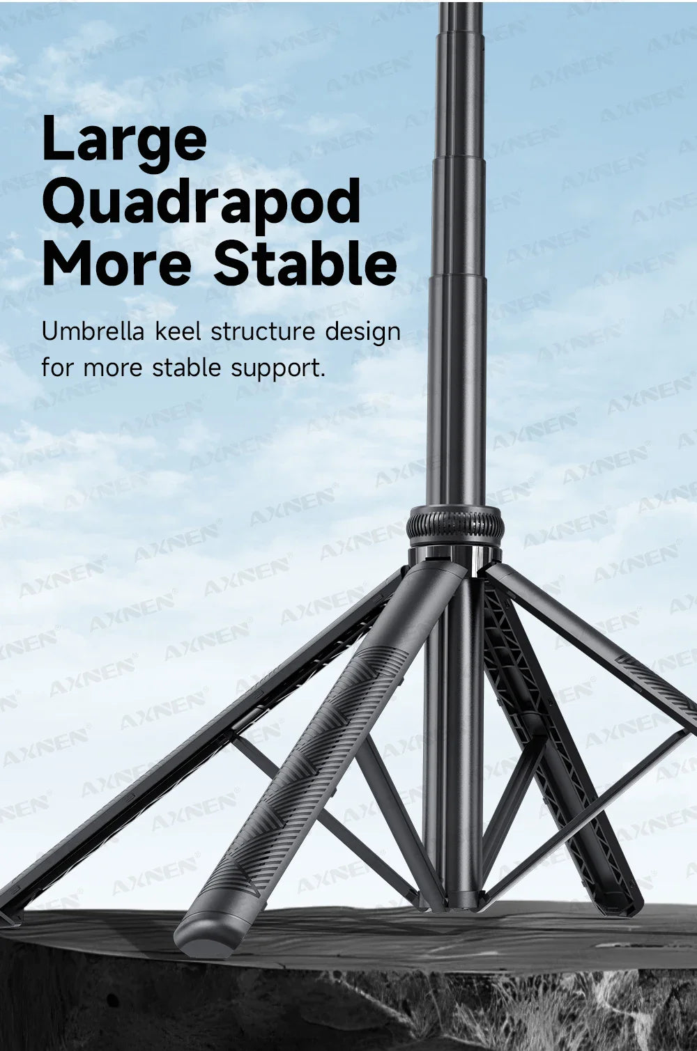 C17 AI Smart Gimbal Tripod – Foldable 360° Selfie Stick with Auto Face Tracking Quadruped Mobile Phone Holder