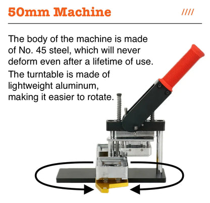 2025 Best Fridge Magnet Button Maker Machine, 50x50mm Square with Cutter & 100pcs Materials Set