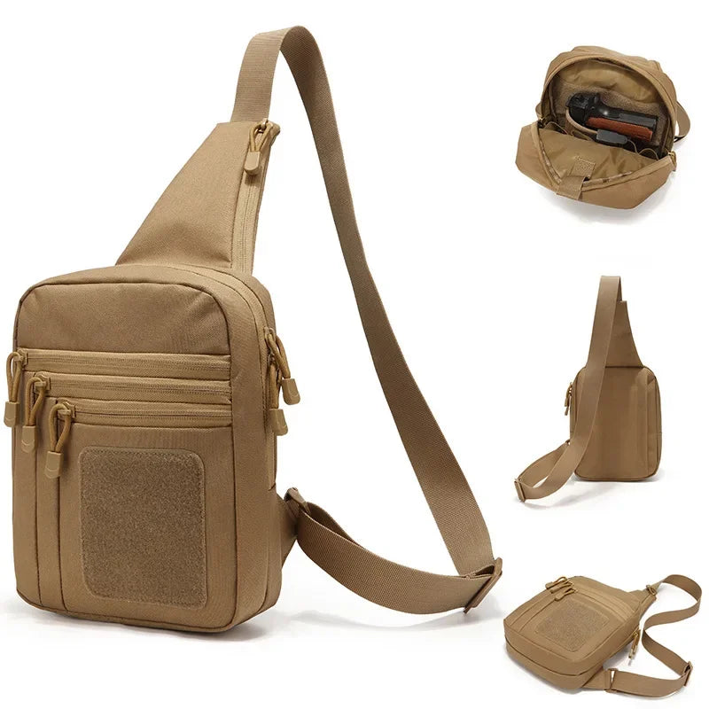 Outdoor Tactical Shoulder Bag – Concealed Carry Pistol Holster Waterproof Crossbody Gun Sling Pack