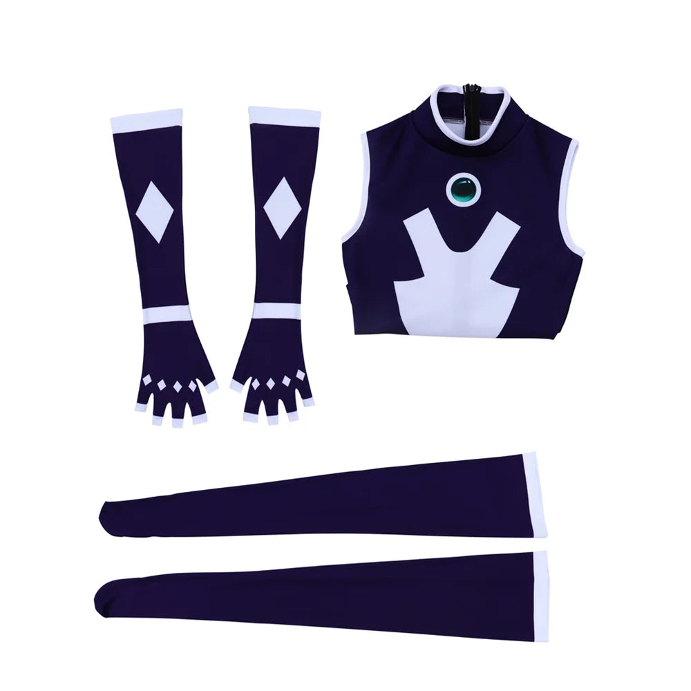 Anime Starfire Cosplay Costume – Sexy 3D Printed Bodysuit for Women, Halloween & Superhero Party Jumpsuit