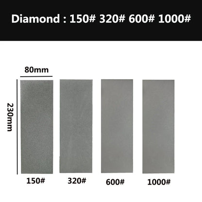 1000 Grit Diamond Plate Sharpening Stone – Large Whetstone for Professional Knife & Blade Sharpening, Apex Edge Tool