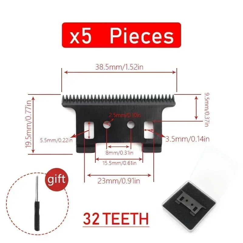 Original Replacement Blade for Kemei KM-2299 Clipper - Professional Hair Trimmer Cutting Knife Head, Parts & Accessories